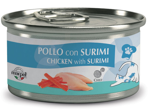 Консерва для котов всех пород Marpet Филе сурими и мясо курицы