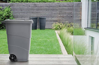 Бак для сміття з кришкою WHEELER 110 л сірий NBWB110