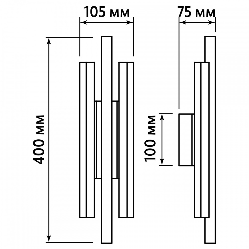 Світильник настінний LIGHT SET KRUK WL3 30 Вт чорний