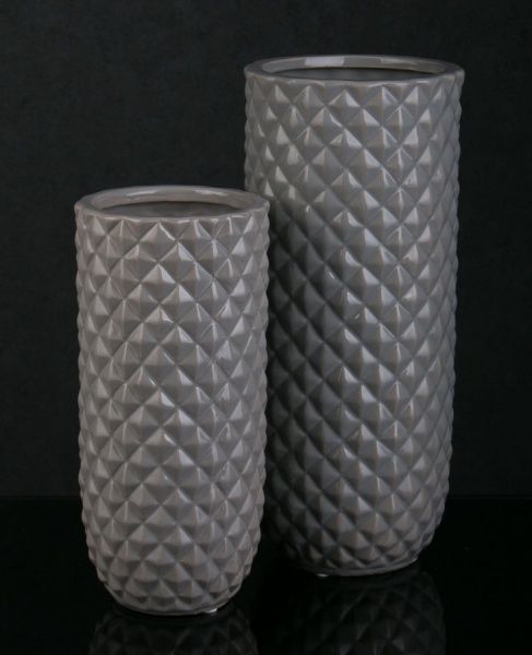 Ваза Cedar 10,5х10,5х22,5 см серая