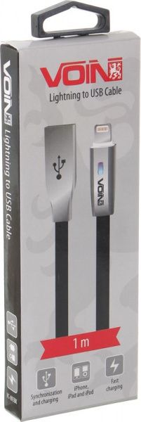 Кабель VC-005BK Voin USB — Lightning з індикатором