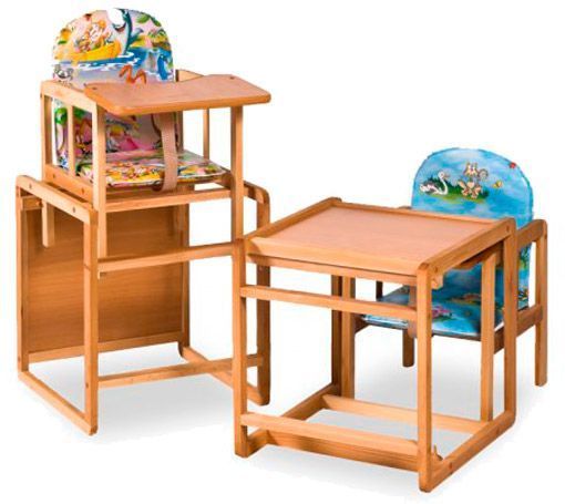 Стульчик для кормления Гойдалка Маричка столешня масив