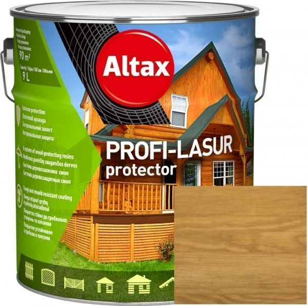 Лазурь Altax PROFI-LASUR protector Дуб мат 9 л