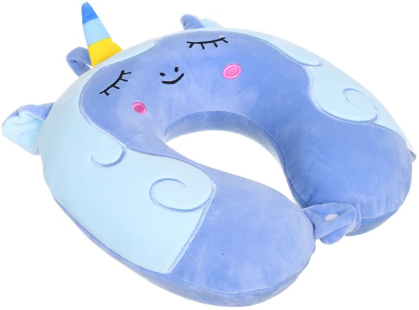 Подушка дорожная Единорог 30х30 см голубой Luna