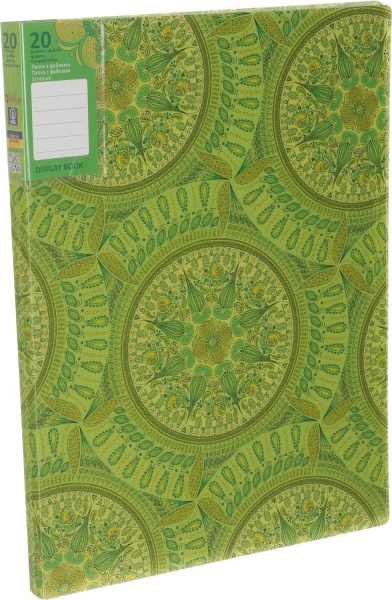 Папка Калейдоскоп А4 з 20 файлами в ассортименте Optima