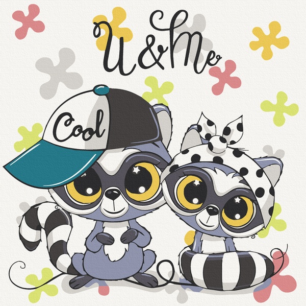 Картина по номерам Крутые еноты 15535-АС 30х30 см ArtCraft 