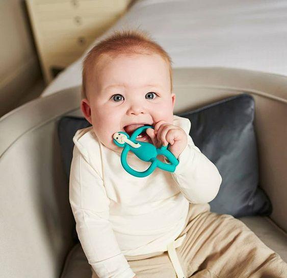 Прорізувач Matchstick Monkey Слон бірюзовий 11 см (MM-E-001)