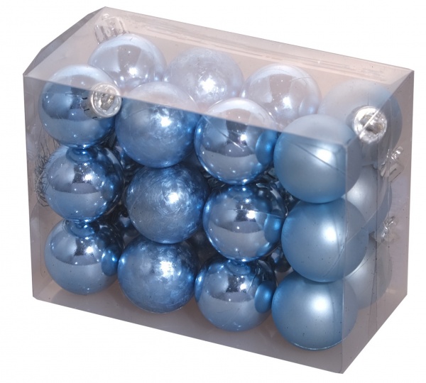 Набір ялинкових куль GIF2121 d 30 мм 24 шт./уп.