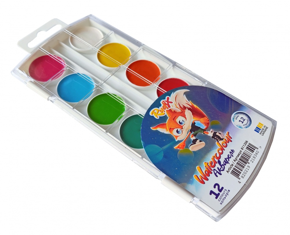 Краски акварельные Мальчик 811206 12 шт. RUDIX