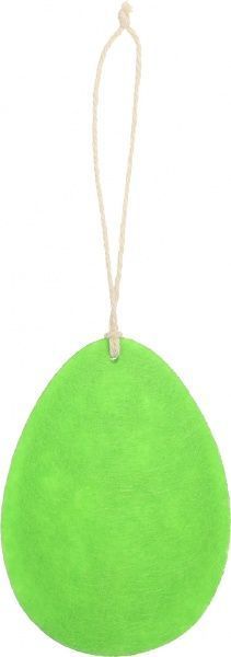 Декор фетровый Яйцо-писанка салатовый, 11х8 см