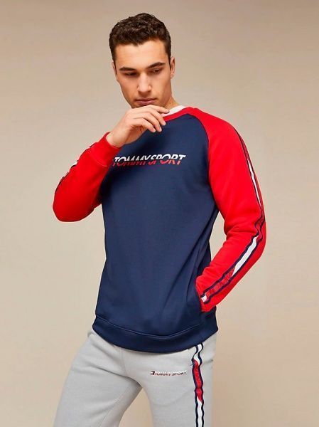 Джемпер Tommy Hilfiger FLEECE TAPE CREW S20S200276401 р. L темно-синий