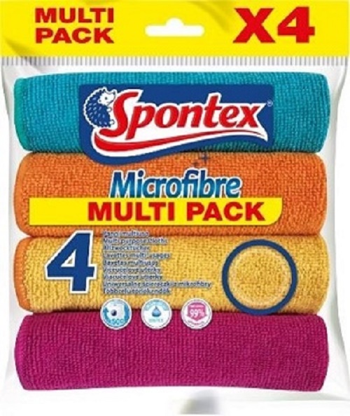 Набір серветок SPONTEX Multi Pack4 мікрофібра 4 шт. 30х30см 4 шт./уп. в асортименті
