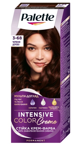 Крем-фарба для волосся Palette Intensive Color Creme (Інтенсивний колір) 3-68 (R2) Червоне дерево 110 мл
