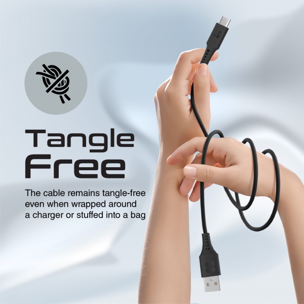 Кабель Promate PowerLink-AC120 USB-A to USB-C 3А 1,2 м чорний (powerlink-ac120.black) 