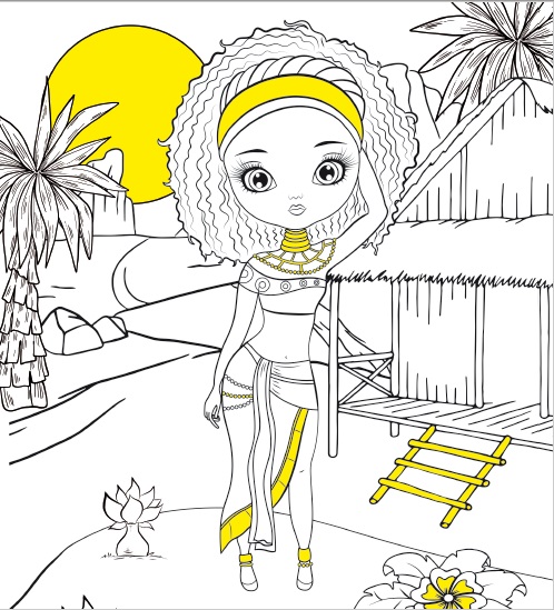 Книга-розмальовка «Fashion girls. Малюнки з блискітками. 30 наліпок» 978-617-777-582-8