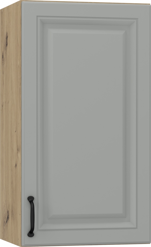 Шкаф верхний В 40/72/31,5 МС Глория_ASHEN /фасад МДФ №332 пепельный матовый/дуб артизан Грейд