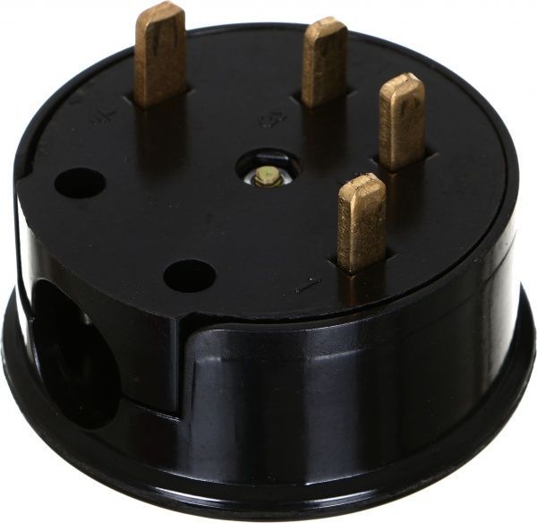 Соединитель электрический с заземлением UP! (Underprice) РШ-ВШ 32 А черный YK-504F-BK