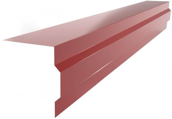 Планка торцевая глянцевая PSM RAL 3011 красная 2м