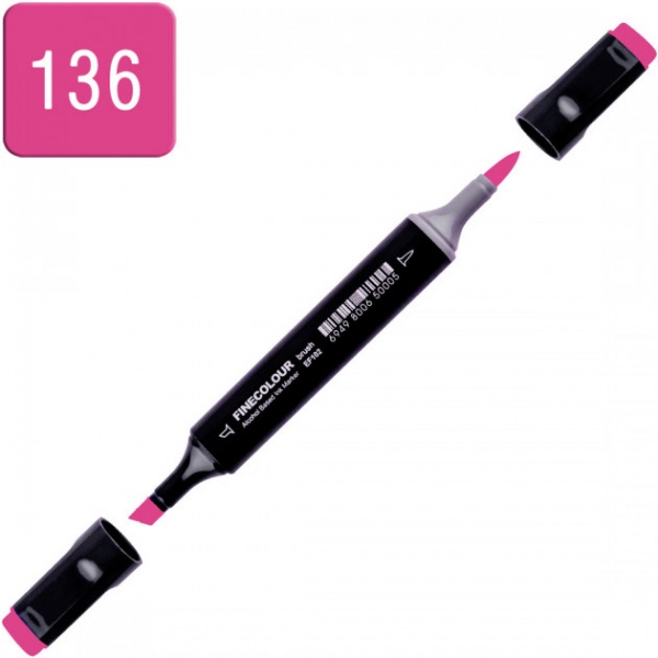 Маркер спиртовий FINECOLOUR EF102-136 червоний фіолетовий 