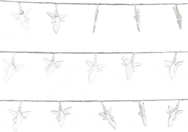 Электрогирлянда линейная Разноцветные ангелы LD030M-AN встроенный светодиод (LED) 30 ламп 3 м 