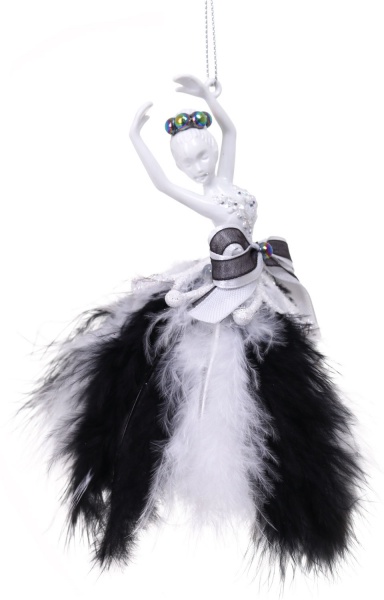 Підвіска Балерина декор Преміум 9х12х3 см чорний