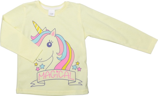 Футболка для дівчаток Luna Kids з принтом Magical р.98 ваніль 