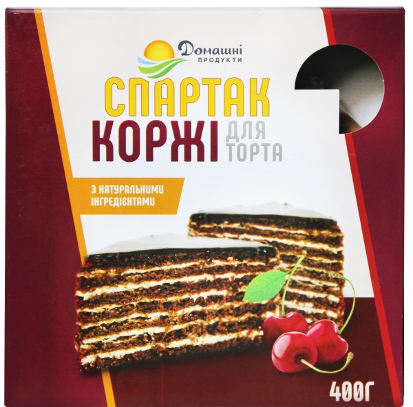 Коржи вафельные ТМ Домашні продукти Спартак (шоколадные) 400 г