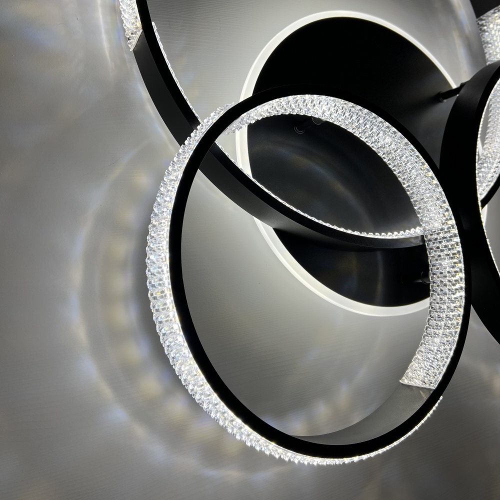 Люстра світлодіодна Luminaria 100 Вт LED-модуль чорний AKRILIKA ROUND 100W 4R BLACK