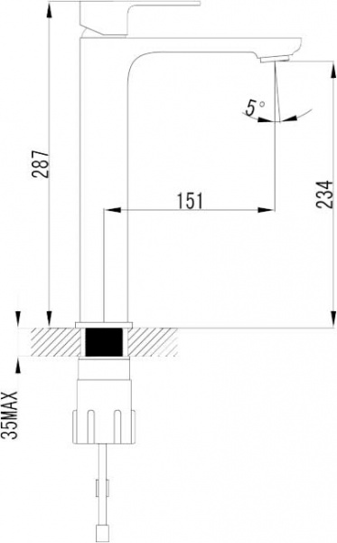 Змішувач для умивальника Imprese Bilovec 05255-H