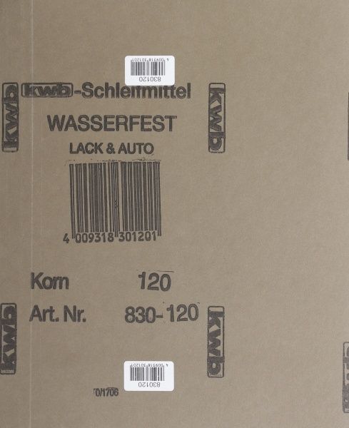 Наждачний папір KWB 23х28 см Р120 830120