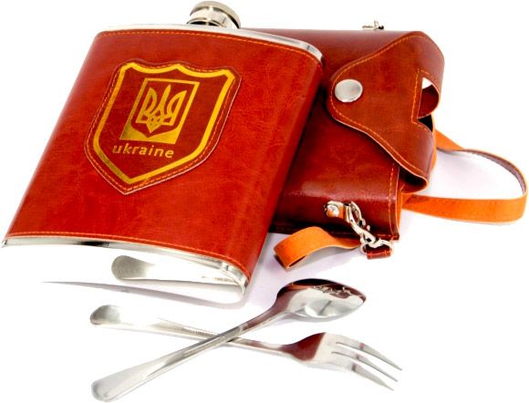 Фляга в чохлі з ложкою і виделкою PT-18-A