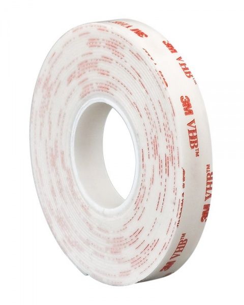 Двусторонняя сверхпрочная клейкая лента 3M VHB™ для сложных поверхностей 9 мм х 1,5 м белая