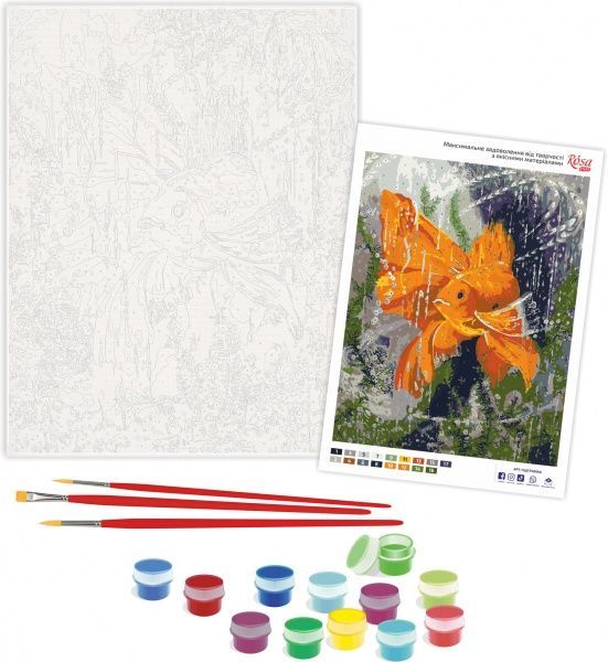 Картина за номерами Золота рибка 35x45 см Rosa Start 