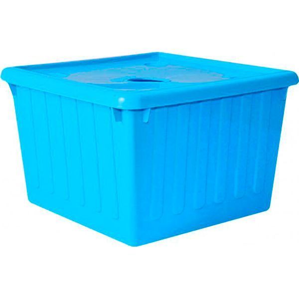 Контейнер с кришкой Алеана 122043 25 л голубой 255x396x396 мм