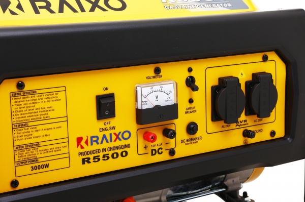 Бензиновый генератор RAIXO R5500 2,7 кВт 230 В