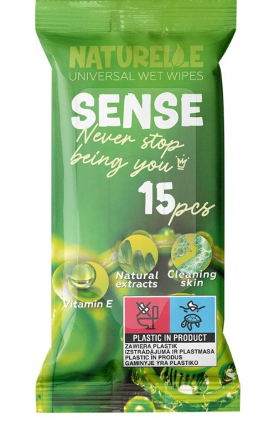 Влажные салфетки Naturelle Sense 15 шт.
