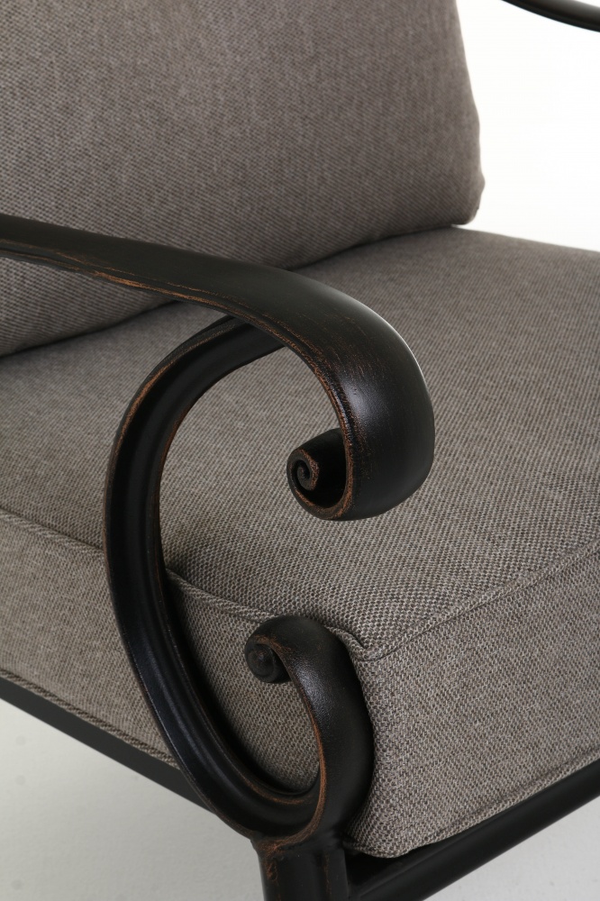 Комплект мебели Bella Vita металлический 1,22 м черный/коричнево-бежевый