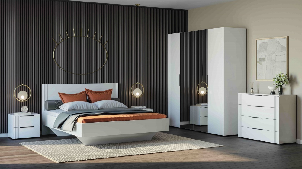 Кровать Світ Меблів 2СП 1.6 Амелия 160x200 см белый