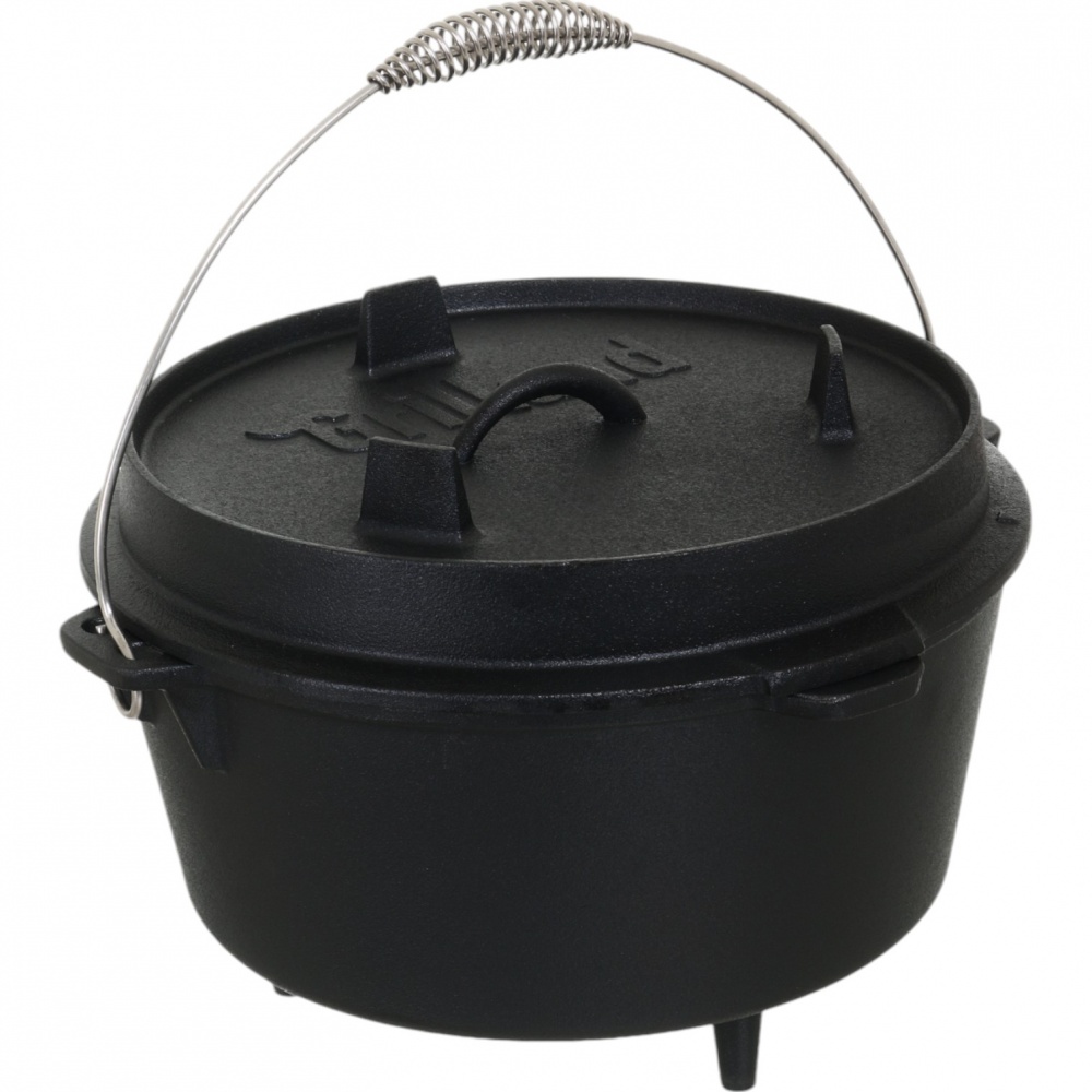 Казан Grilland 8 л чавунний туристичний з кришкою UHR111704