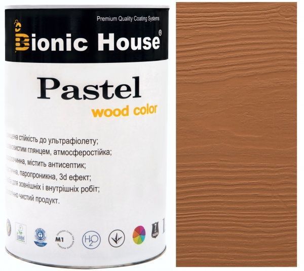 Фарба Bionic House покривна Pastel Wood Color Р214 мокко шовковистий глянець 0,8 л