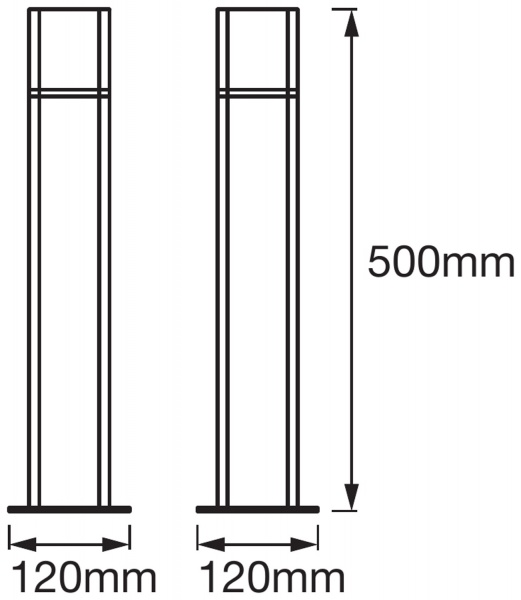 Світильник парковий Ledvance Smart + Wifi Cube 50 cm Post 9,5 Вт IP44 темно-сірий AC260210055 