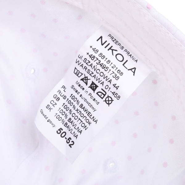 Кепка для девочек Pampona 21 L 10 р.50 розовый 