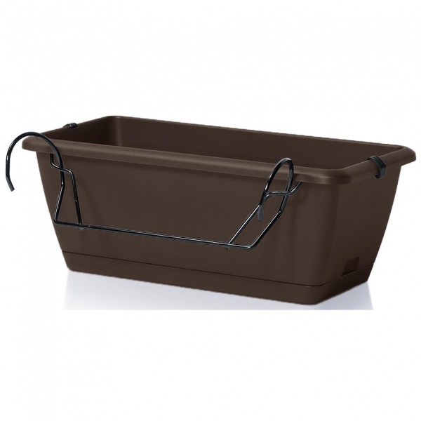 Ящик балконний Prosperplast Respana Easycare W навісний 400 мм прямокутний коричневий (61819-222) 