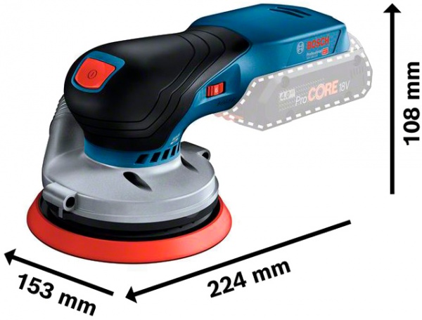 Эксцентриковая шлифмашина Bosch Professional GEX 18V-125 0601372201