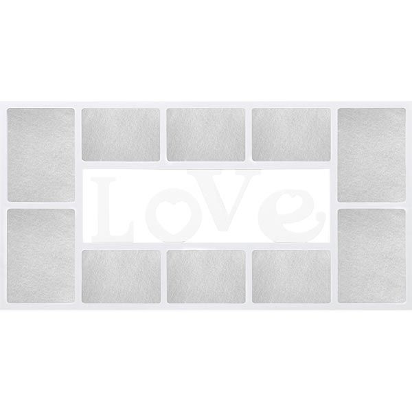 Коллаж Love на 10 фото, белый SM00527 13х18/10x15 см белый 