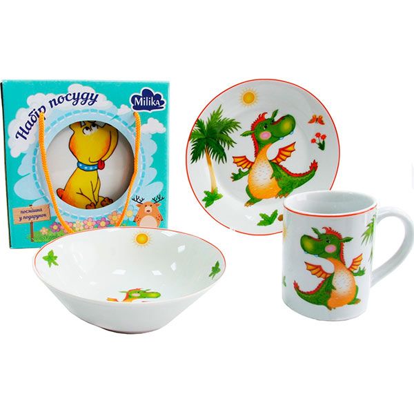 Набір дитячого посуду Baby Dragon 3 предмети M0690-2 Milika