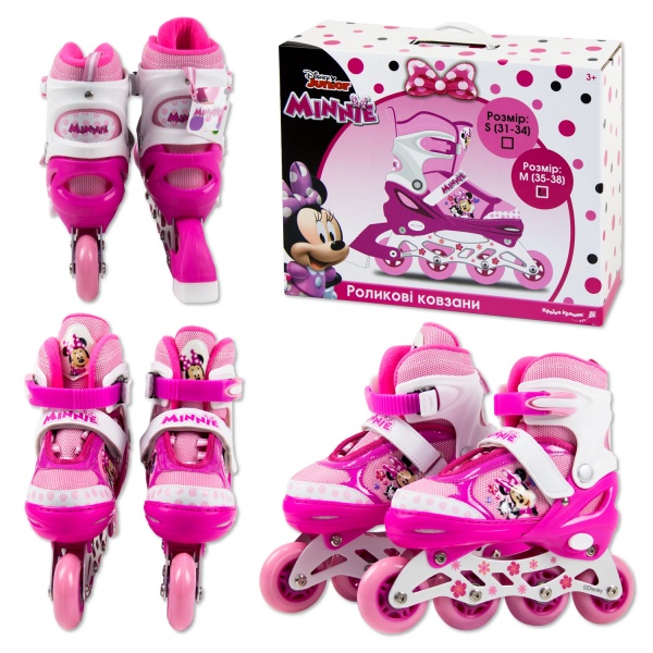 Роликовые коньки Disney Минни Маус RL2115 р. 35-38 розовый
