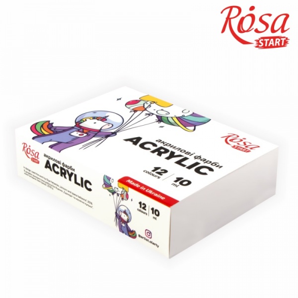 Акрил для декора Space Unicorn 12 x 10 мл Rosa Start