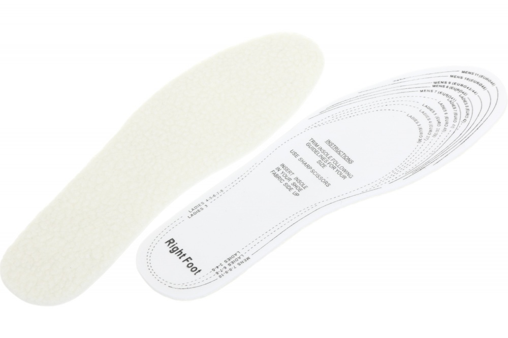 Стельки меховые универсальные р.37-46 белый