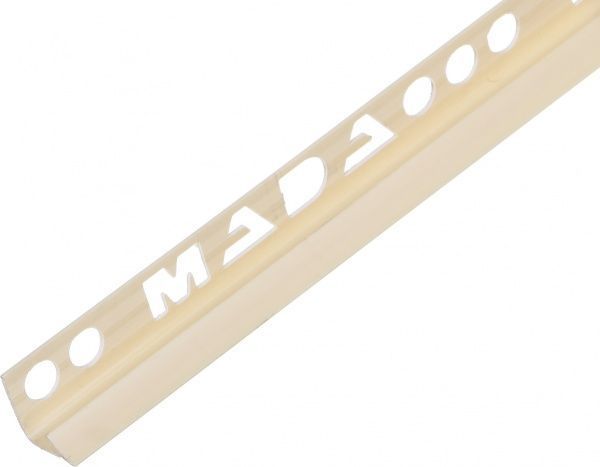Уголок для плитки Mada внутренний ПВХ 9 мм 2,7м кремовый 